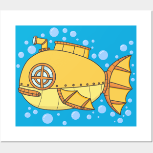 Fish Submarine Posters and Art